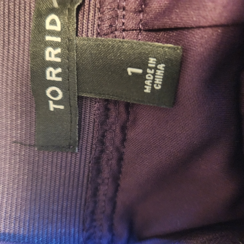 Torrid purple mesh skater mini skirt. Size 1X. Hidden zipper and purple … - Picture 3 of 12